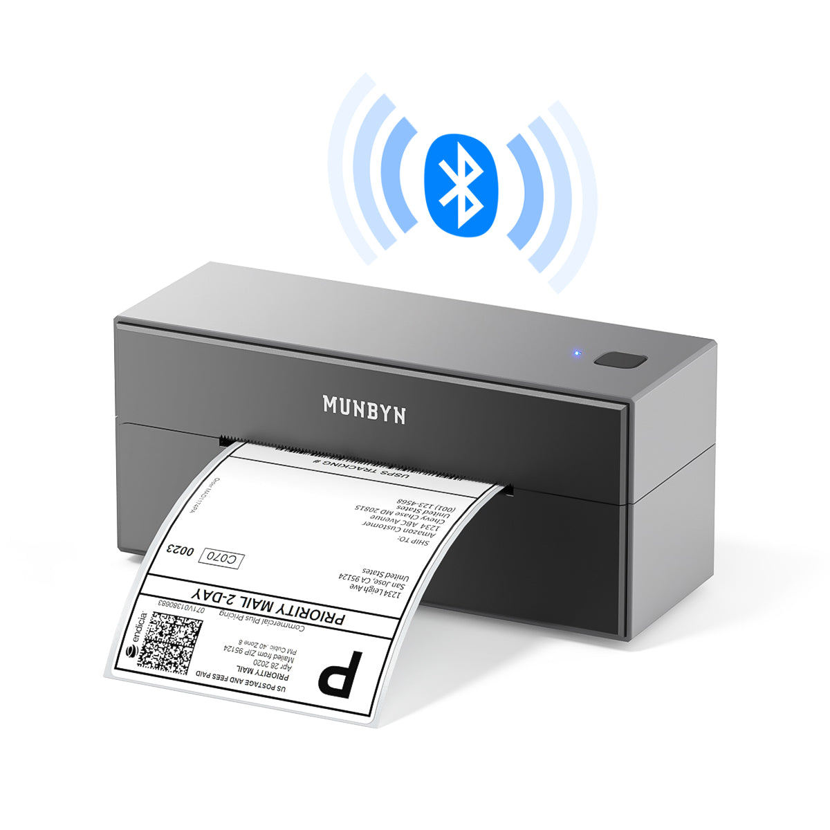The MUNBYN ITPP129 Bluetooth thermal label printer 