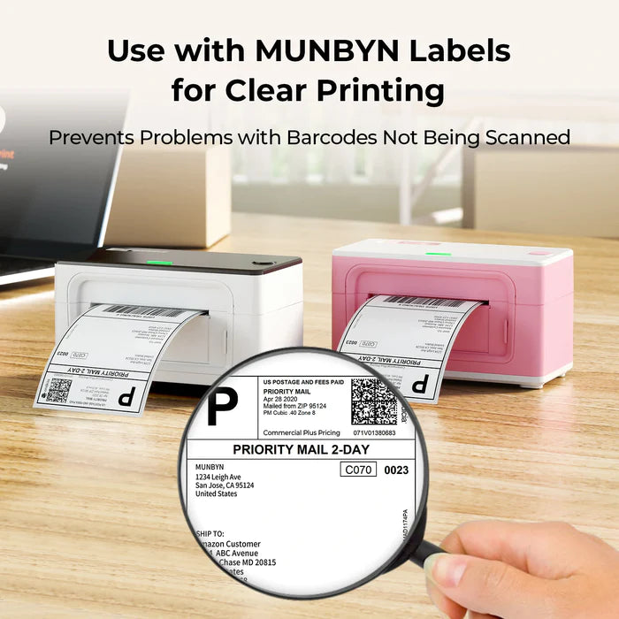 MUNBYN P941B thermal label printer is perfect for businesses of all sizes.