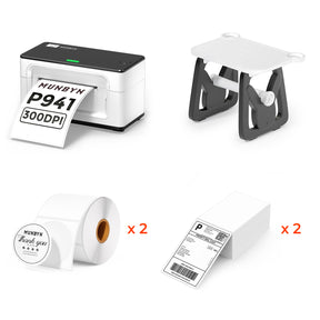 MUNBYN RealWriter 941BP Bluetooth Thermal Label Printer 300DPI Kit