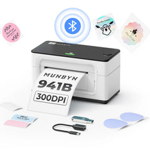 MUNBYN RealWriter 941 Bluetooth 300DPI Thermal Label Printer