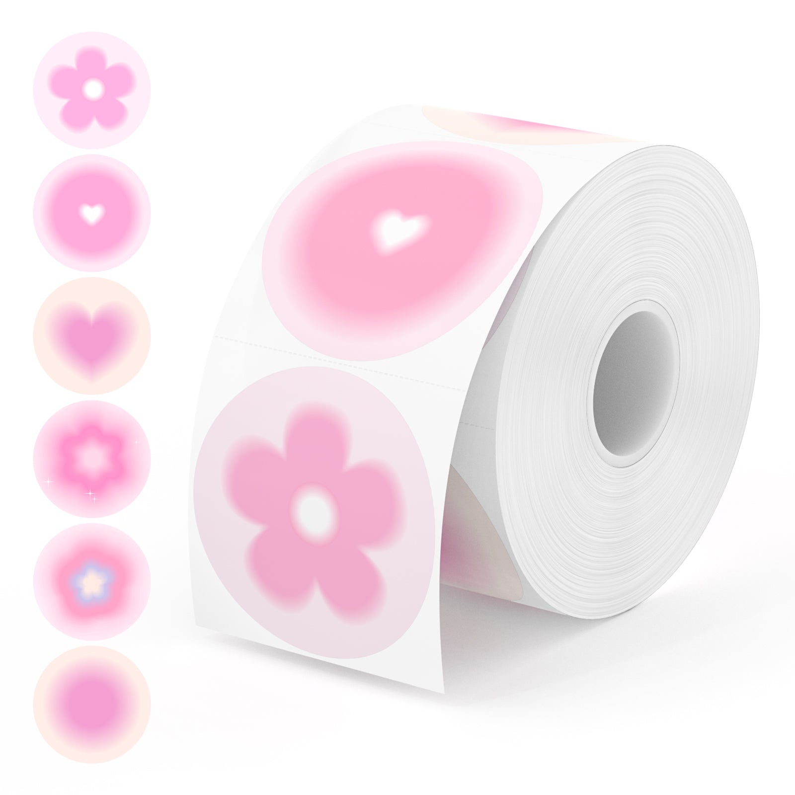 Each roll features six charming pink patterns, giving you a variety of options to elevate your labeling game.