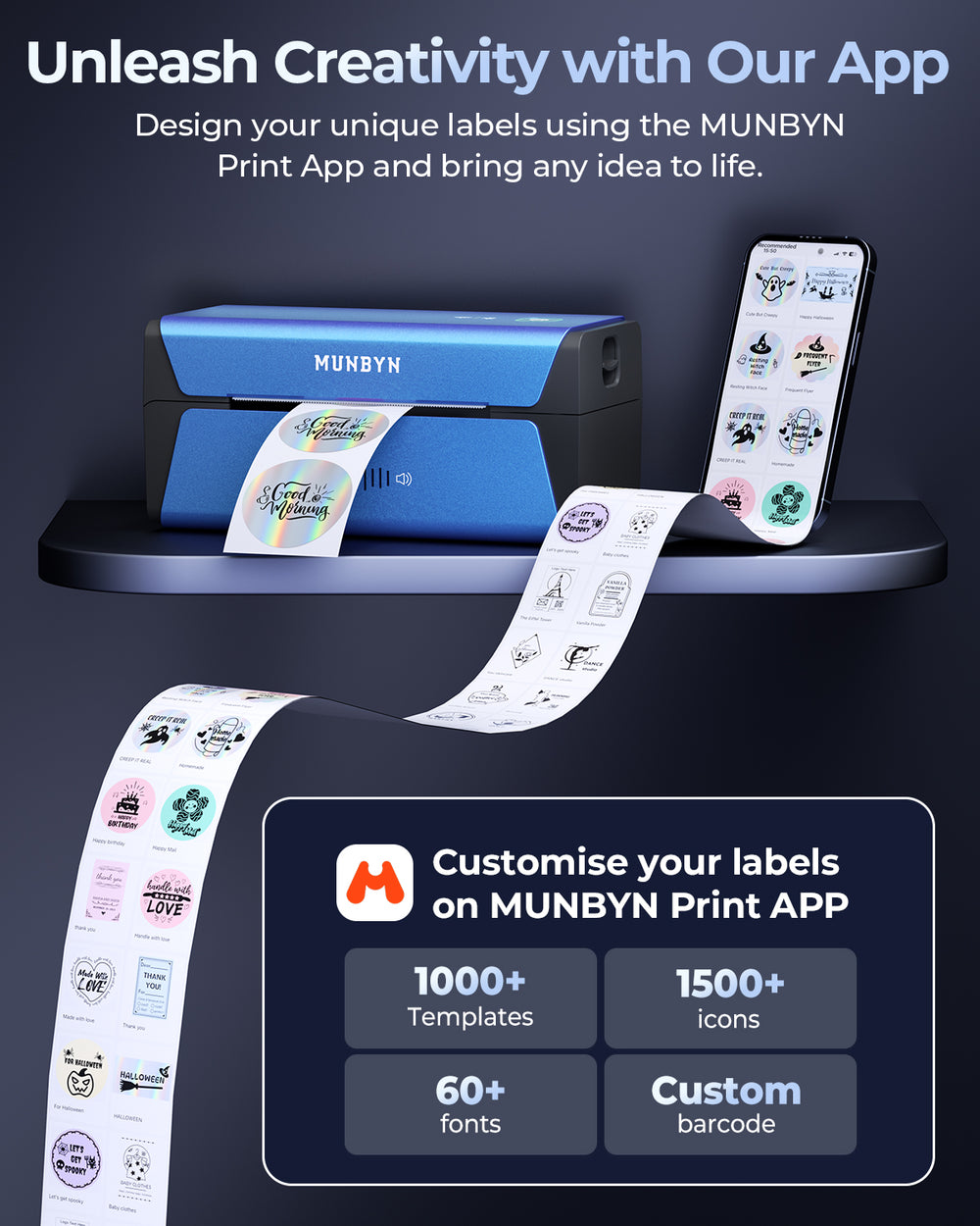 MUNBYN 401AP AirPrint Voice-Controlled Thermal Label Printer – MUNBYN CA