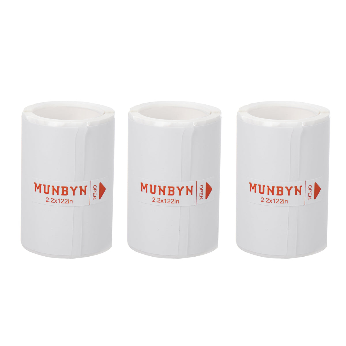 MUNBYN SP01 AI Printer Thermal Sticker Paper Refill | 2.2" x 122", 3 Rolls