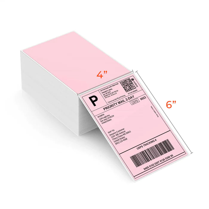 MUNBYN Thermal Direct Shipping Label (Pack of 500 4x6 Per Fanfold Labels)