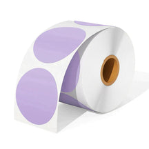 MUNBYN 2" purple circle thermal labels are suitable to print tnak-you stickers and product labels.