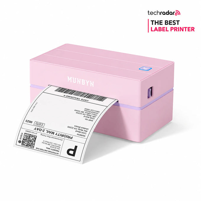 MUNBYN RW130B Bluetooth Thermal Label Printer for Starter Shipping and Basic Labels