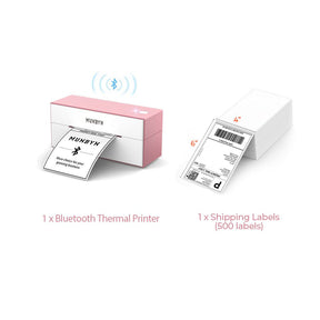 MUNBYN Wireless Bluetooth Thermal Label Printer ITPP129 Starter Kit | Black