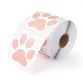 MUNBYN labels, sticker labels, paw print, paw stickers, paw labels, pet paw, blank label, roll labels, diy stickers, etsy labels, print stickers at home