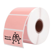 MUNBYN pink rectangle thermal labels for business are perfect for product labelling, shipping, packaging, and organising items.