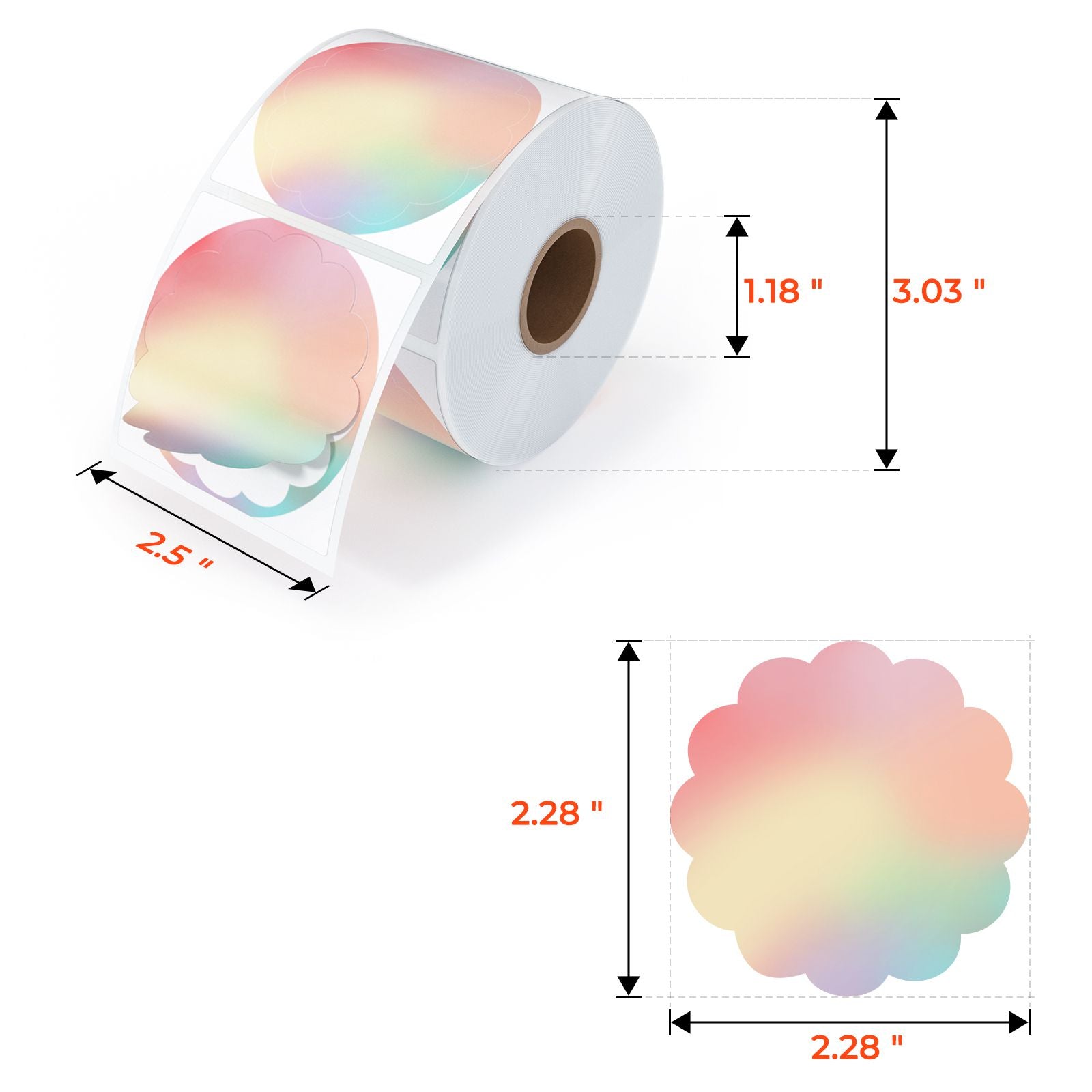 Made from high-quality thermal paper, MUNBYN scalloped round labels are designed to work with most thermal printers. 