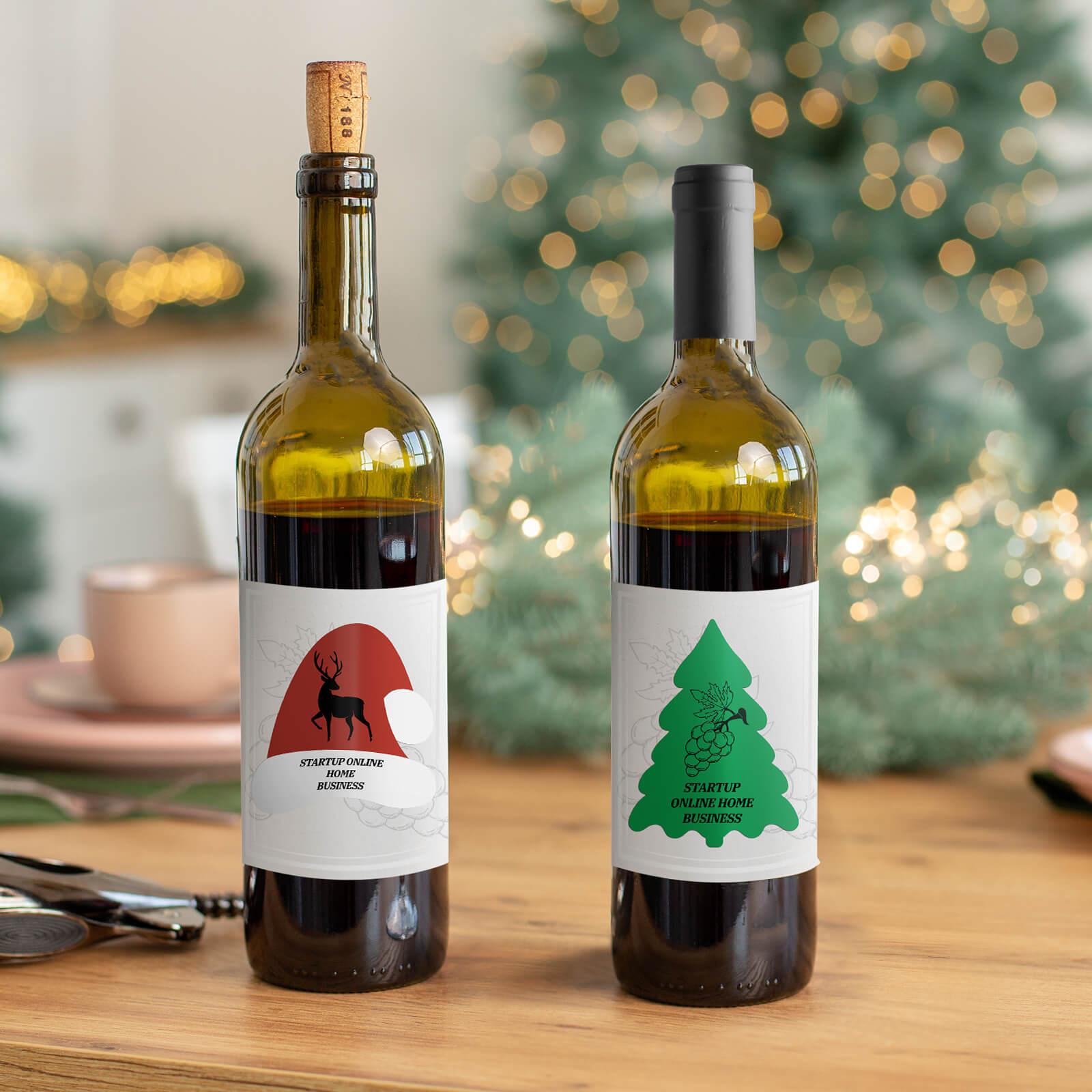 These direct thermal labels are shaped like pine trees, adding a festive and fun element to your labeling needs.
