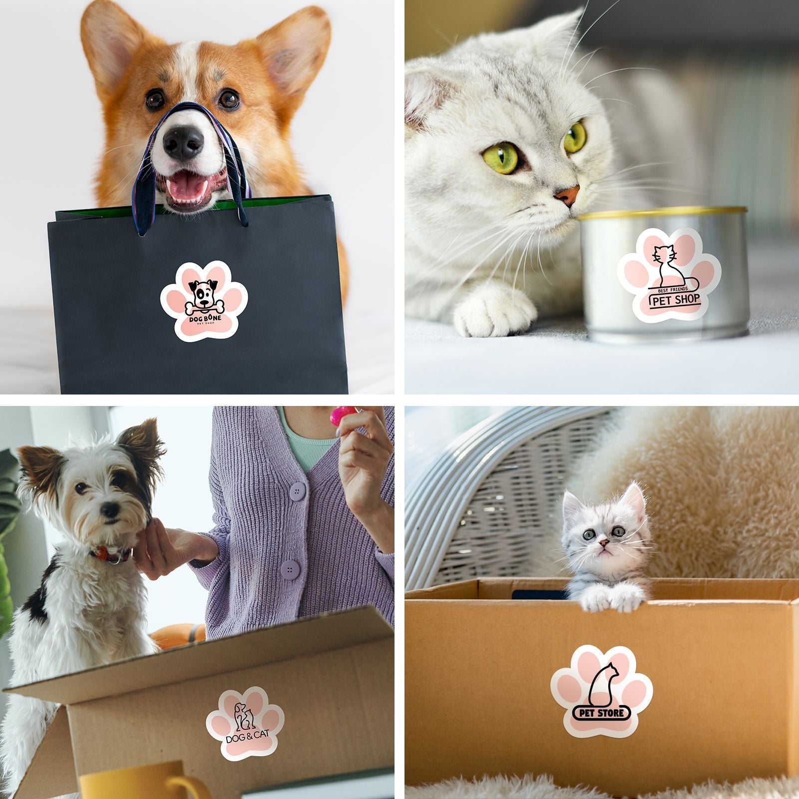 MUNBYN personalised labels are shaped like paws, which makes them perfect for labeling pet-related items or as a playful gift tag.