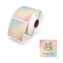 MUNBYN rainbow-color square thermal stickers