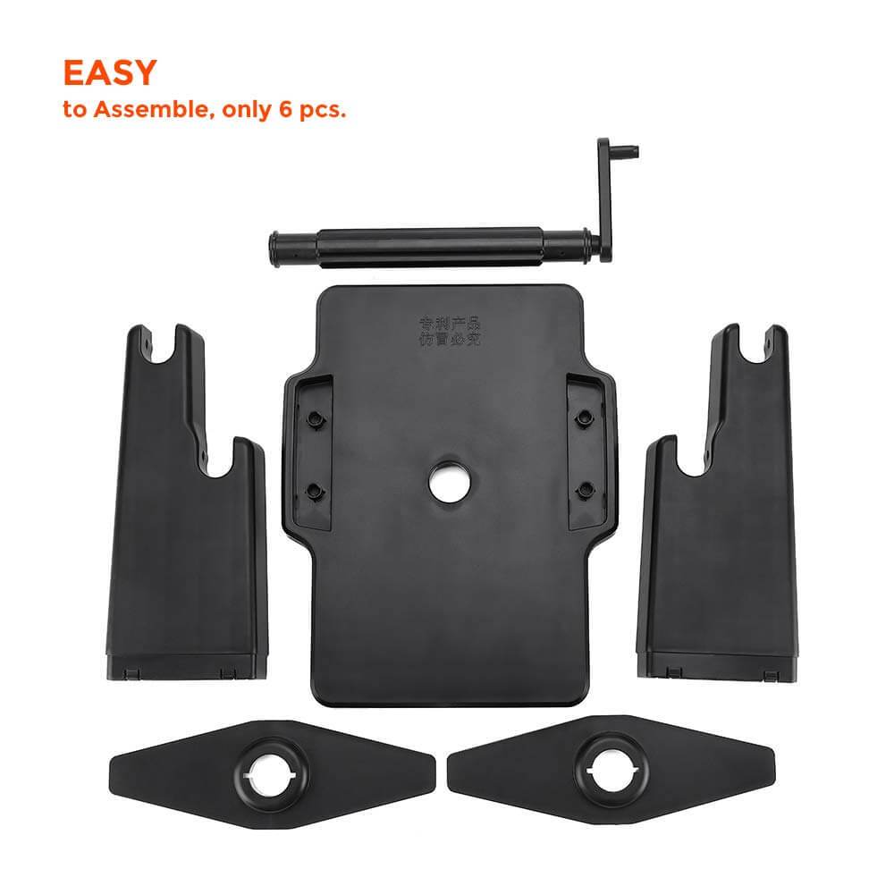 MUNBYN CA Roll and Fan-Fold Holder for label printer, black accessory with adjustable features for easy media handling